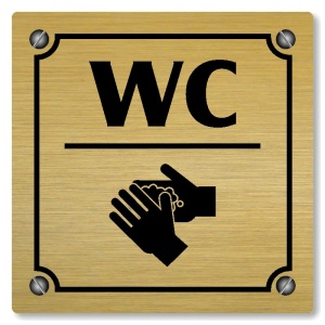 WC, 148x148mm, zlatá, Kansas